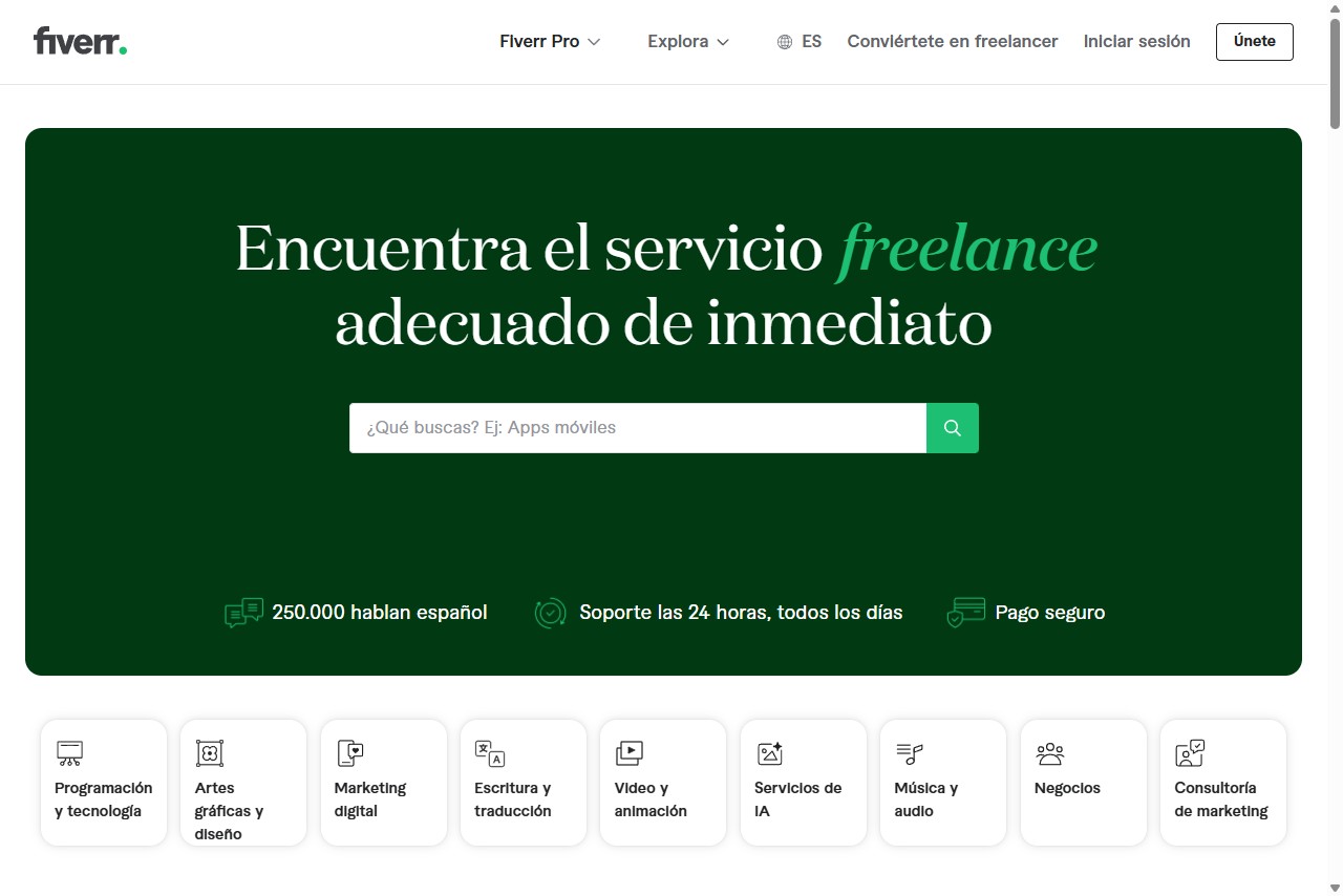 Fiverr: marketplace de servicios freelance y de IA