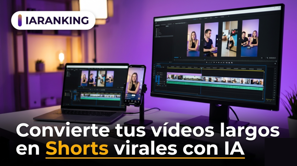 Opus Clip convierte vídeos largos en Shorts virales con IA