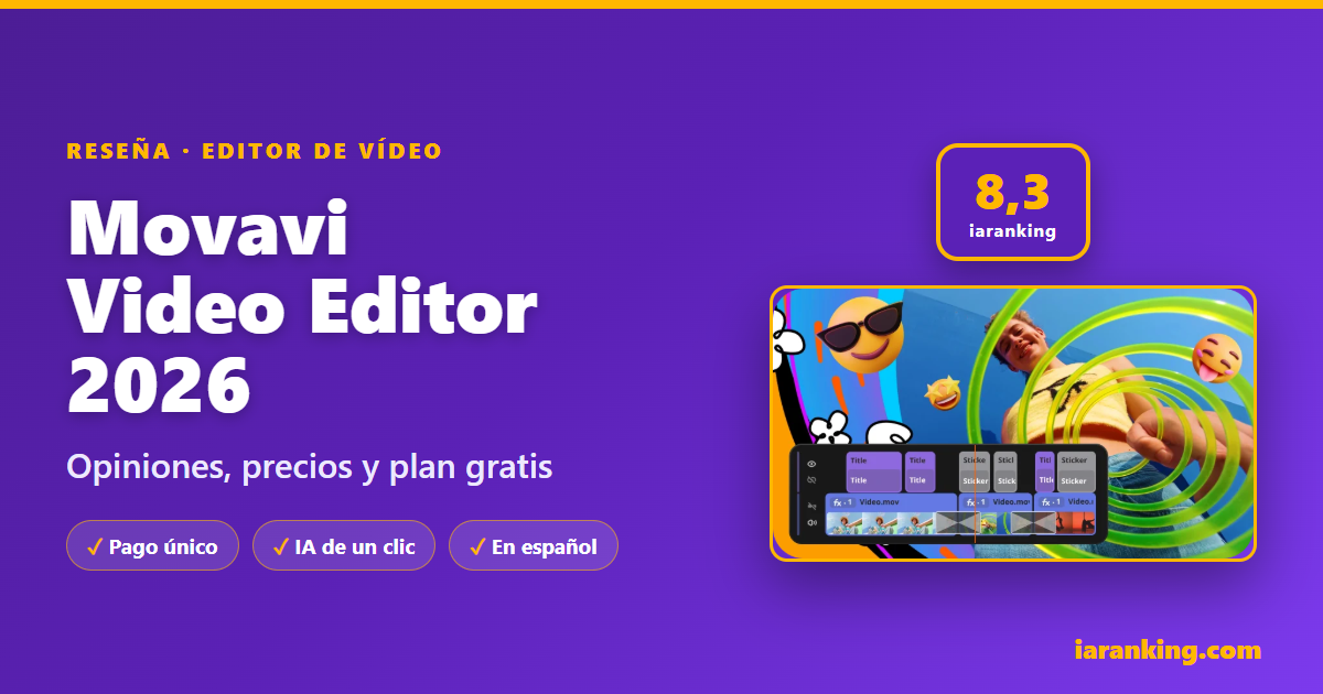 Movavi Video Editor 2026: reseña de opiniones, precios y plan gratis en iaranking