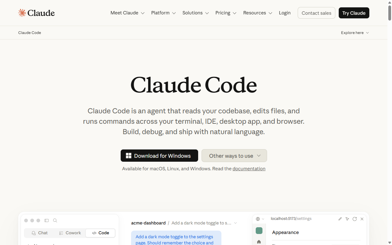 Web oficial de Claude Code